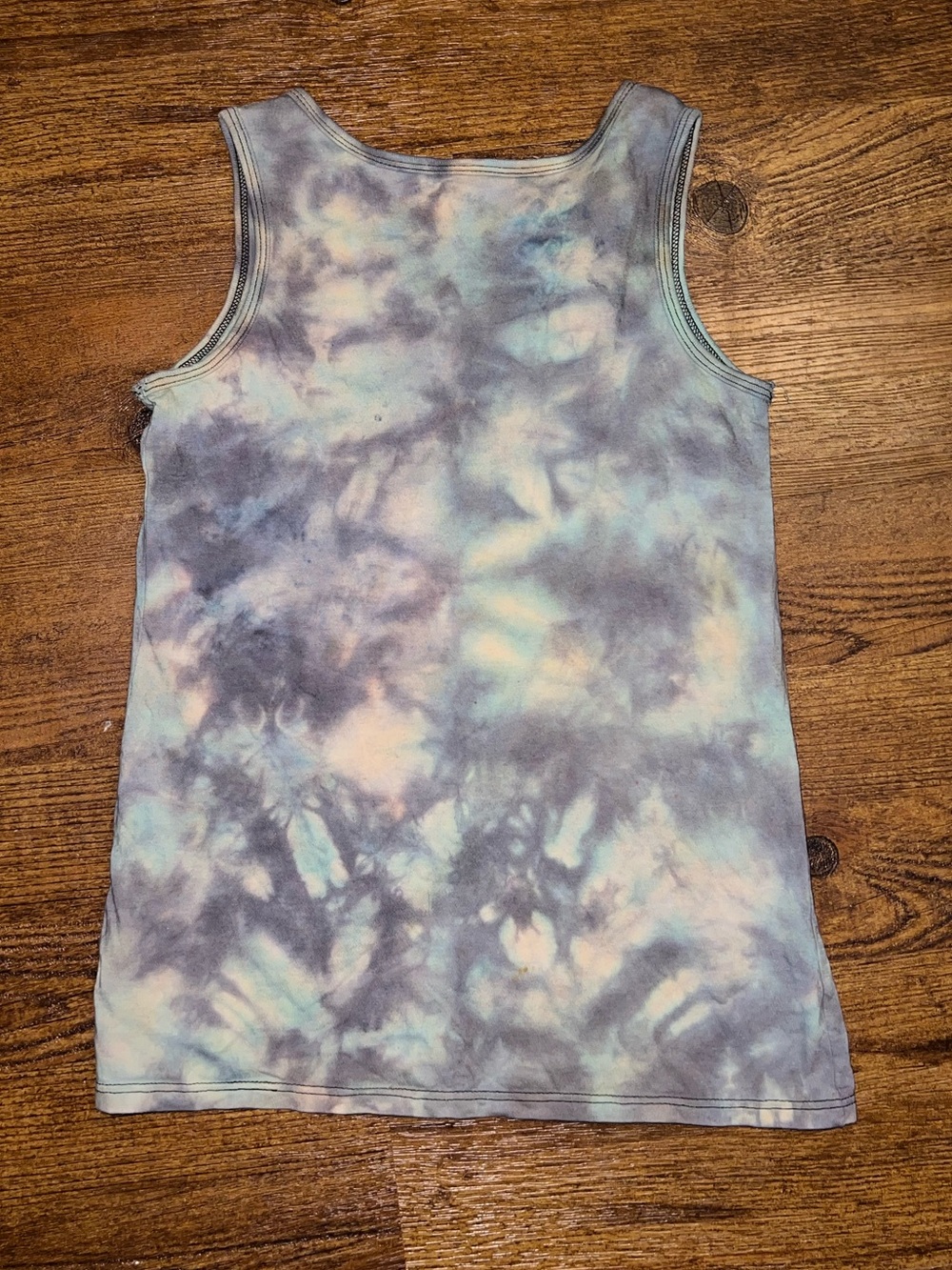 Kids Eagles Cheer Tie-Dye Tank Top Blue Graphic Logo Size S - Picture 3 of 5